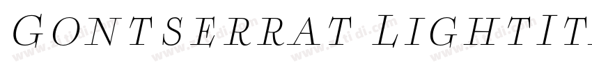 Gontserrat LightItal字体转换